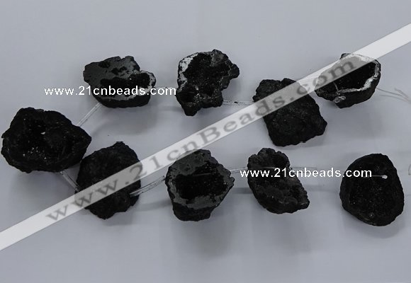 CTD1687 Top drilled 15*25mm - 30*35mm nuggets druzy agate beads