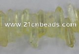 CTD1690 Top drilled 5*15mm - 7*35mm sticks dyed white crystal beads