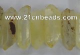 CTD1705 Top drilled 10*15mm - 15*35mm sticks dyed white crystal beads