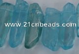 CTD1706 Top drilled 10*15mm - 15*35mm sticks dyed white crystal beads