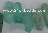 CTD1707 Top drilled 10*15mm - 15*35mm sticks dyed white crystal beads