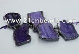 CTD1744 Top drilled 25*35mm - 35*55mm freeform agate slab beads