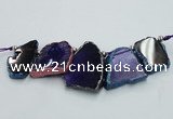 CTD1745 Top drilled 25*35mm - 35*50mm freeform agate slab beads