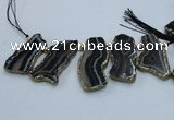 CTD1751 Top drilled 20*35mm - 30*50mm freeform agate slab beads