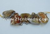 CTD1755 Top drilled 20*40mm - 35*55mm freeform agate slab beads