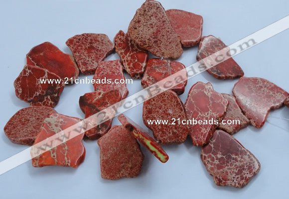 CTD1775 Top drilled 25*30mm - 40*50mm freeform sediment jasper beads