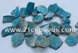 CTD1778 Top drilled 25*30mm - 40*50mm freeform sediment jasper beads