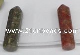 CTD1807 Top drilled 10*30mm - 10*32mm sticks unakite beads