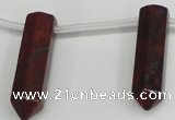 CTD1810 Top drilled 10*30mm - 10*32mm sticks brecciated jasper beads