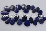 CTD1921 Top drilled 18*25mm - 25*40mm freeform lapis lazuli beads