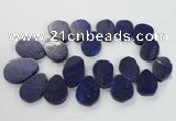 CTD1922 Top drilled 25*35mm - 40*50mm freeform lapis lazuli beads