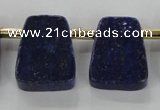 CTD1925 Top drilled 20*25mm - 22*28mm trapezoid lapis lazuli beads