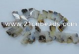 CTD1971 Top drilled 15*25mm - 20*40mm freeform montana agate beads