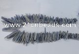 CTD1978 Top drilled 5*20mm – 8*45mm sticks blue Kyanite beads