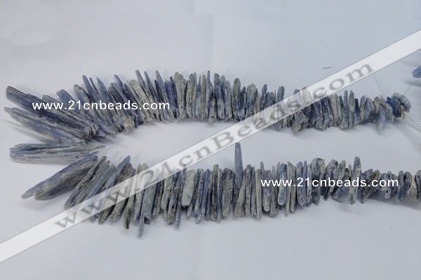 CTD1978 Top drilled 5*20mm – 8*45mm sticks blue Kyanite beads