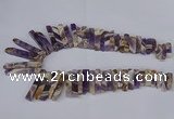 CTD1979 Top drilled 8*20mm - 10*55mm sticks dogtooth amethyst beads