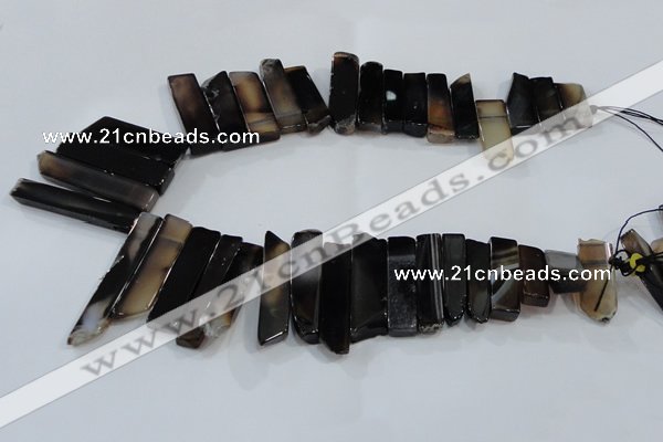 CTD1982 Top drilled 8*25mm - 10*50mm sticks agate gemstone beads