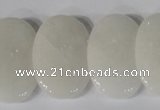 CTD20 Top drilled 20*30mm oval white stone beads wholesale