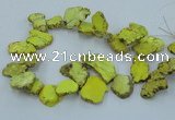 CTD2009 Top drilled 20*25mm - 30*35mm freeform turquoise beads