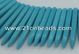 CTD2023 Top drilled 5*20mm - 5*45mm sticks turquoise beads