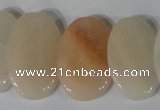 CTD21 Top drilled 20*30mm oval pink aventurine beads wholesale