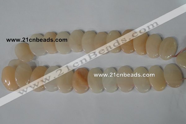 CTD21 Top drilled 20*30mm oval pink aventurine beads wholesale