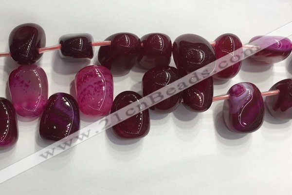 CTD2123 Top drilled 15*25mm - 18*25mm freeform agate beads