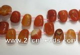 CTD2124 Top drilled 15*25mm - 18*25mm freeform agate beads