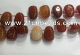 CTD2125 Top drilled 15*25mm - 18*25mm freeform agate beads