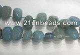 CTD2126 Top drilled 15*25mm - 18*25mm freeform agate beads