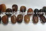 CTD2130 Top drilled 15*25mm - 18*25mm freeform agate beads