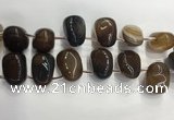 CTD2132 Top drilled 15*25mm - 18*25mm freeform agate beads