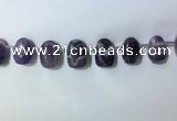 CTD2144 Top drilled 15*25mm - 18*25mm freeform dogtooth amethyst beads