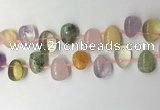 CTD2146 Top drilled 15*25mm - 18*25mm freeform mixed quartz beads