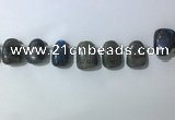 CTD2151 Top drilled 15*25mm - 18*25mm freeform labradorite beads