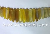 CTD2163 Top drilled 8*20mm - 10*40mm sticks agate gemstone beads