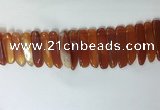 CTD2167 Top drilled 8*20mm - 10*40mm sticks agate gemstone beads