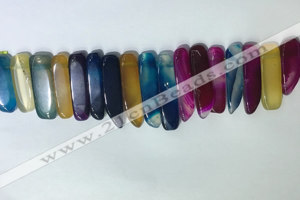 CTD2173 Top drilled 8*20mm - 10*40mm sticks agate gemstone beads