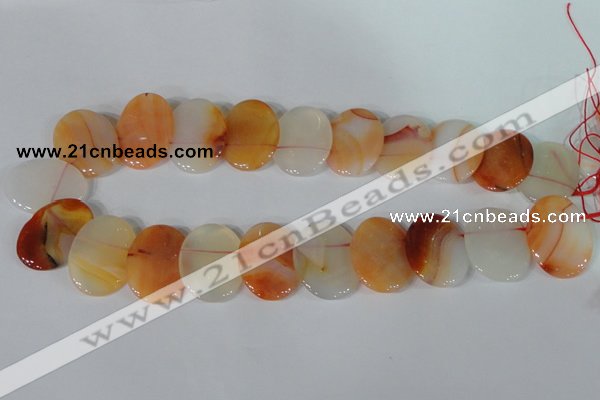 CTD22 Top drilled 20*30mm oval agate gemstone beads wholesale