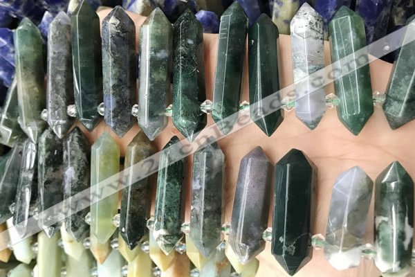 CTD2245 Top drilled 10*22mm - 12*45mm faceted nuggets Indian agate beads