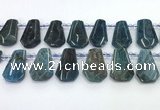 CTD2276 Top drilled 16*28mm - 20*30mm faceted freeform apatite beads