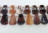 CTD2277 Top drilled 16*28mm - 20*30mm faceted freeform agate beads