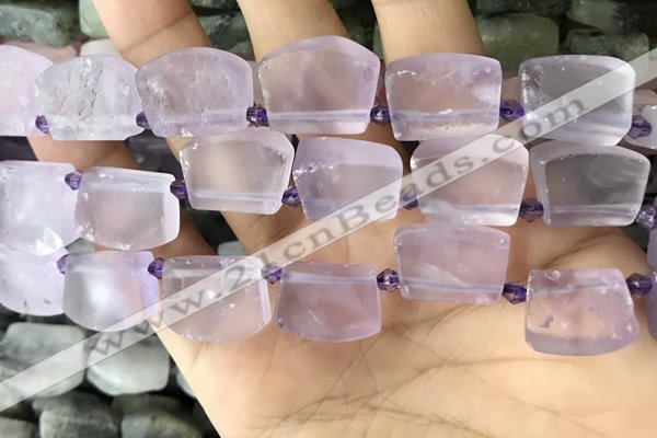 CTD2281 Top drilled 15*20mm - 17*23mm freeform amethyst beads