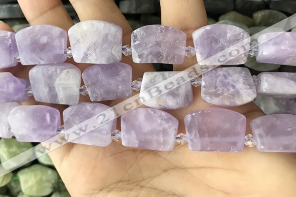 CTD2282 Top drilled 15*20mm - 17*23mm freeform lavender amethyst beads