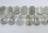 CTD2331 Top drilled 16*18mm - 20*30mm freeform white moonstone beads