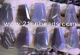 CTD2336 Top drilled 16*18mm - 20*30mm faceted freeform moonstone beads