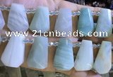 CTD2341 Top drilled 16*18mm - 20*30mm faceted freeform amazonite beads