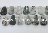 CTD2343 Top drilled 16*18mm - 20*30mm faceted freeform jade beads