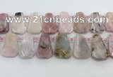 CTD2359 Top drilled 16*18mm - 20*30mm freeform pink opal beads