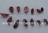 CTD2503 Top drilled 15*20mm - 25*35mm freeform druzy agate beads